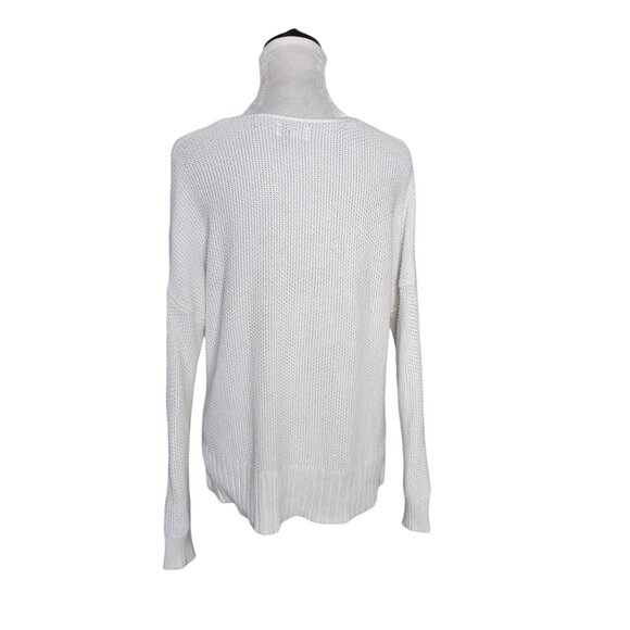 Lucky Brand White Knit Long Sleeve Shirt Size Medium - Picture 3 of 6